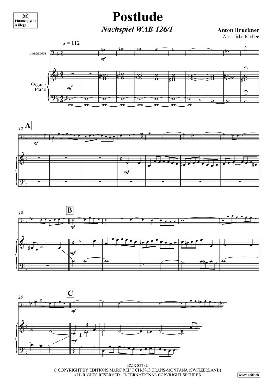 Postlude Postlude Double Bass scores gallery preview page 3