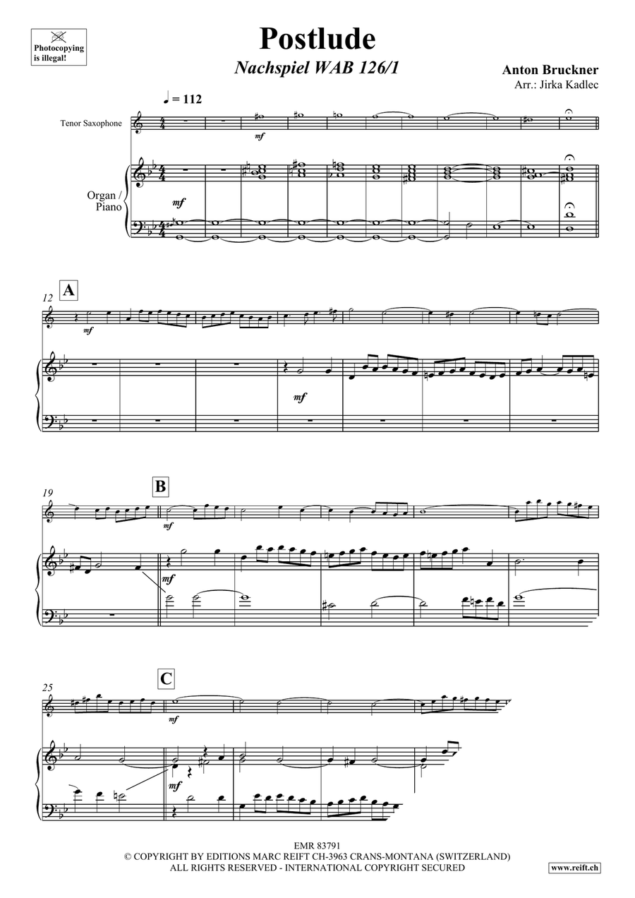 Postlude Postlude Tenor Saxophone scores gallery preview page 3