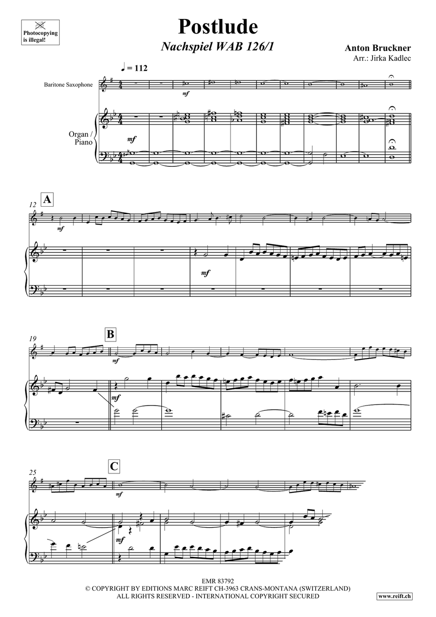 Postlude Postlude Baritone Saxophone scores gallery preview page 3