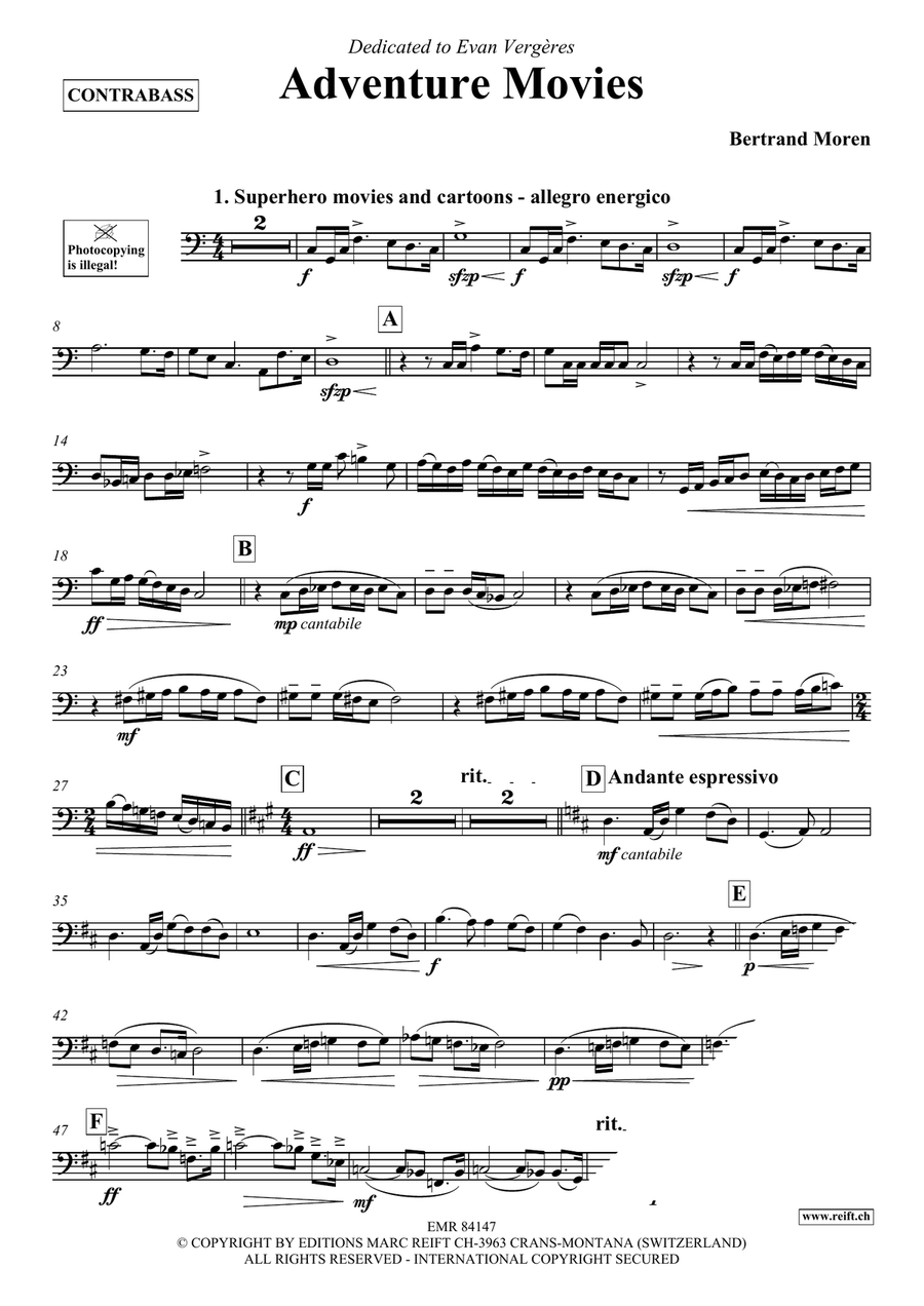 Adventure Movies Adventure Movies Double Bass scores gallery preview page 4