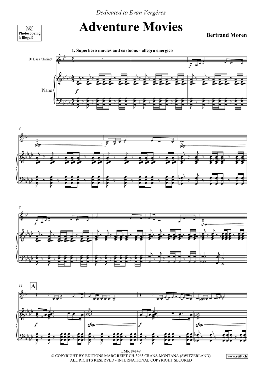 Adventure Movies Adventure Movies Bass Clarinet scores gallery preview page 5