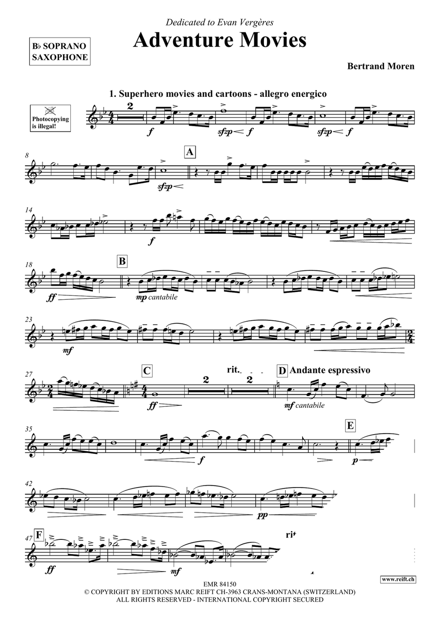 Adventure Movies Adventure Movies Soprano Saxophone scores gallery preview page 4