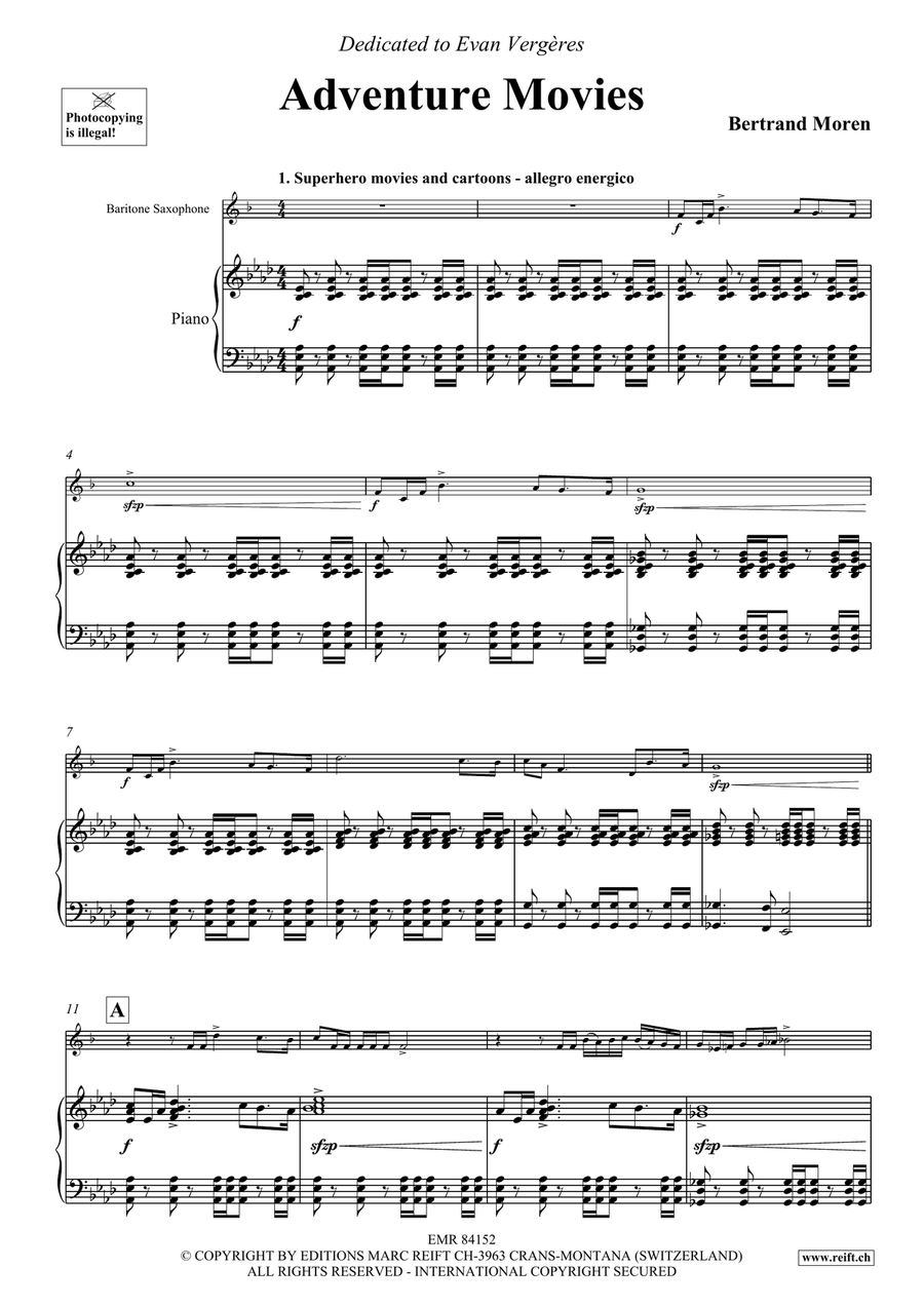 Adventure Movies Adventure Movies Baritone Saxophone scores gallery preview page 5