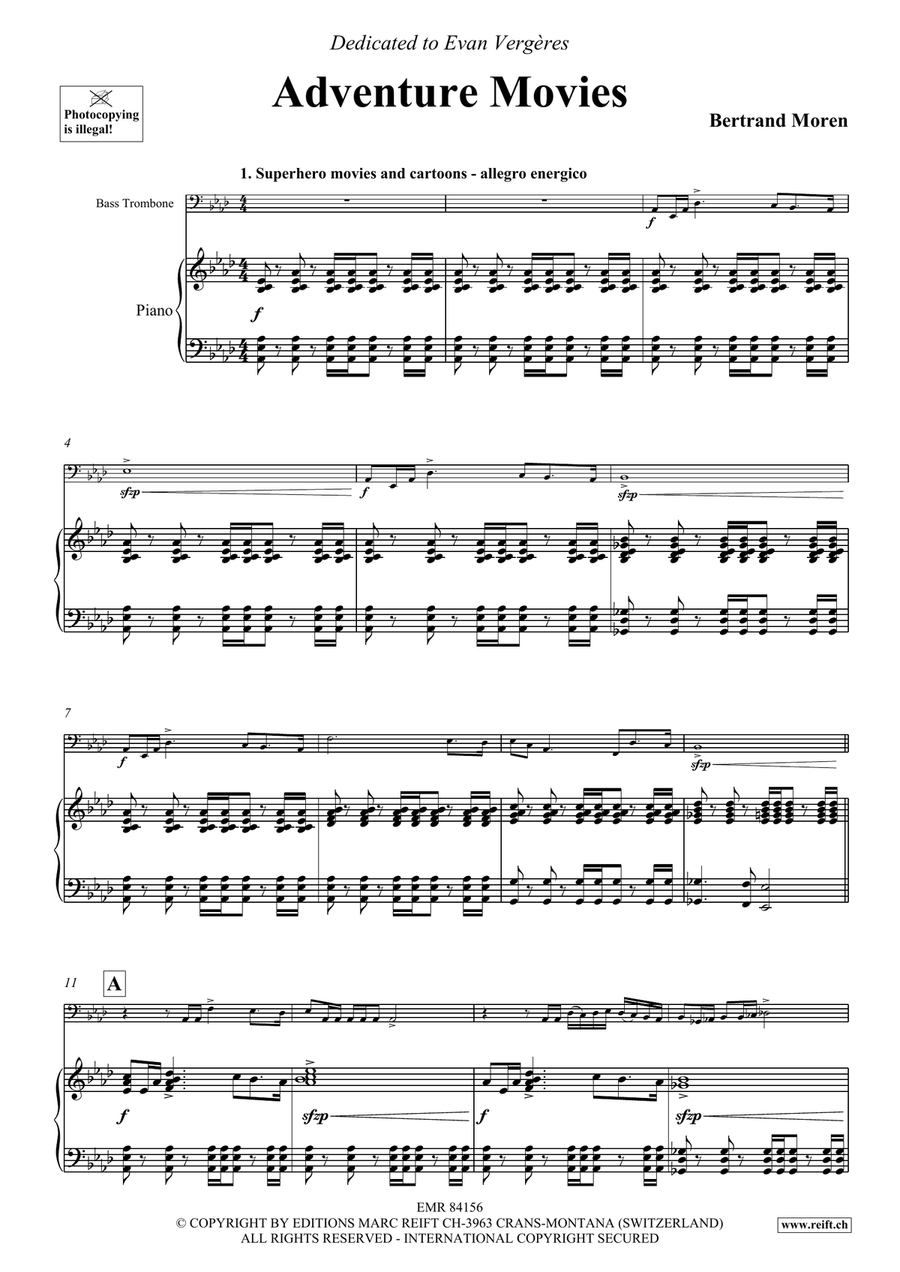 Adventure Movies Adventure Movies Bass Trombone scores gallery preview page 5