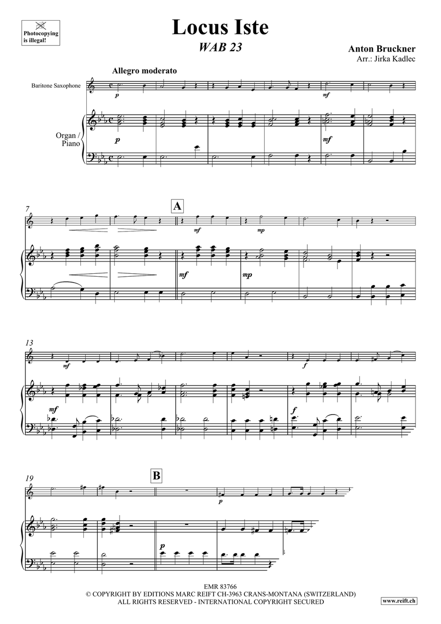 Locus Iste Locus Iste Baritone Saxophone scores gallery preview page 3