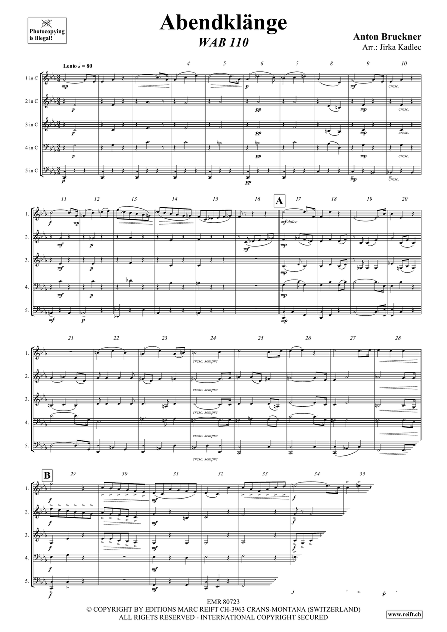 Abendklänge Abendklänge Woodwind Quintet scores gallery preview page 3