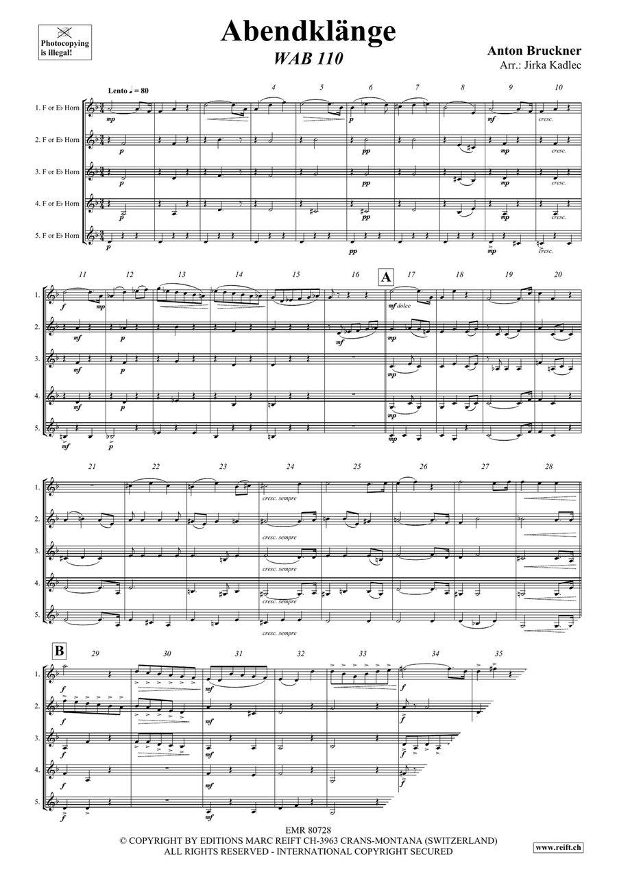 Abendklänge Abendklänge Horn scores gallery preview page 3