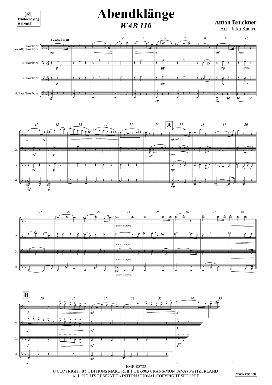 Abendklänge Abendklänge Trombone Quartet scores gallery preview page 3