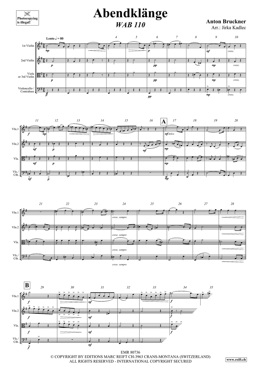 Abendklänge Abendklänge String Quartet scores gallery preview page 3