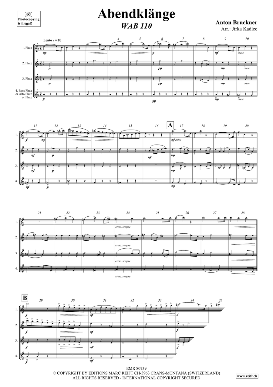 Abendklänge Abendklänge Flute Quartet scores gallery preview page 3