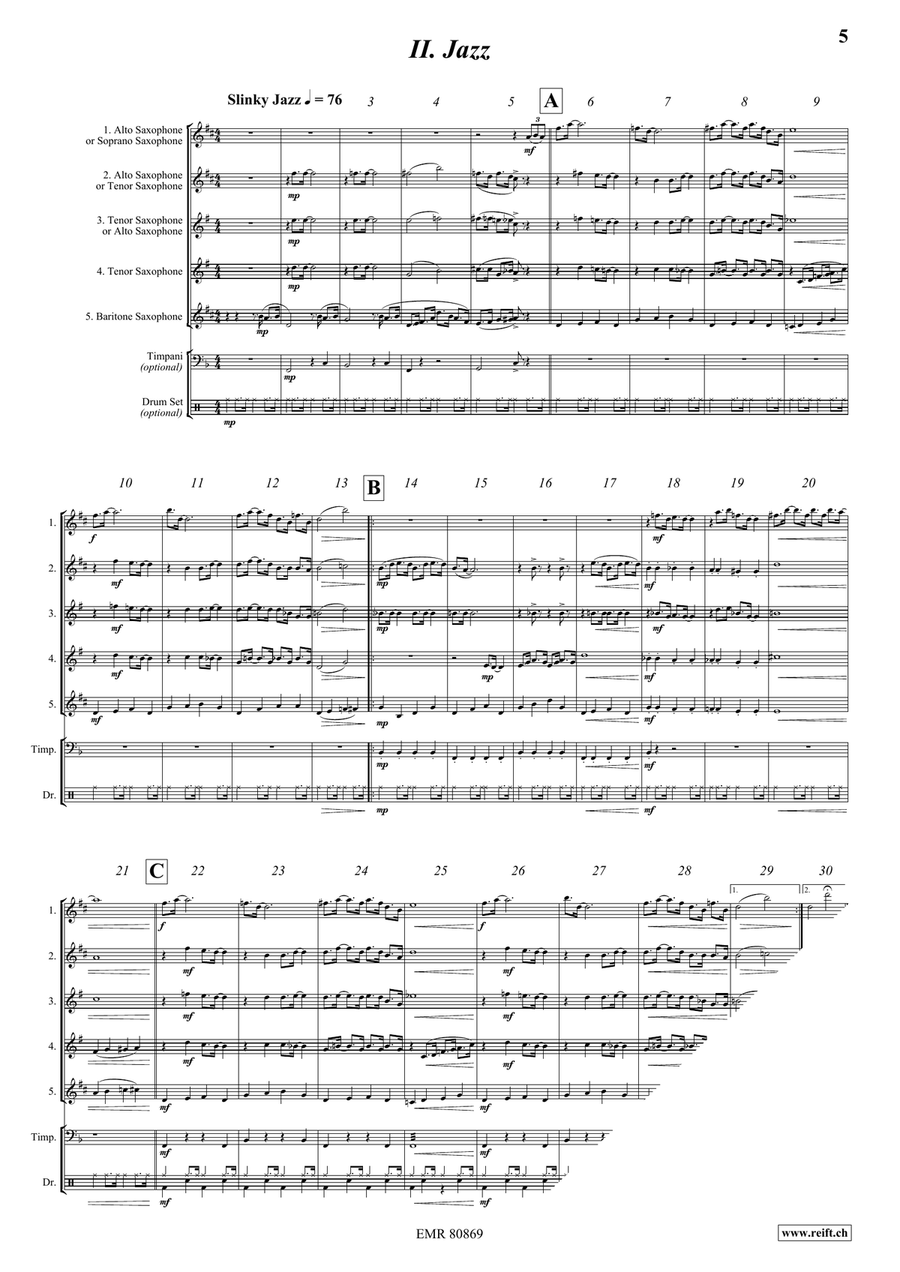 It's A Dog's Life! It's A Dog's Life! Saxophone Quintet scores gallery preview page 5