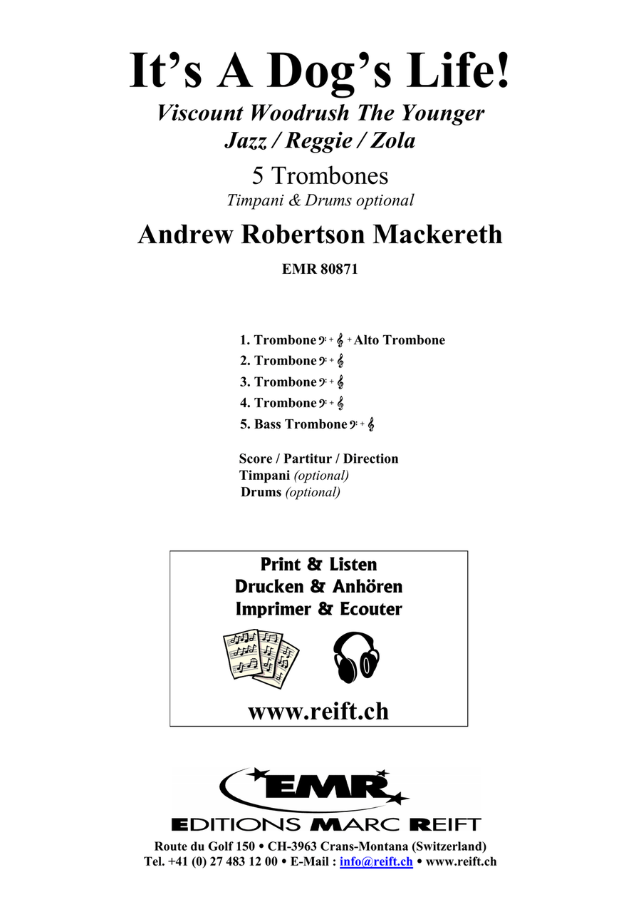 It's A Dog's Life! It's A Dog's Life! Trombone scores gallery preview page 2