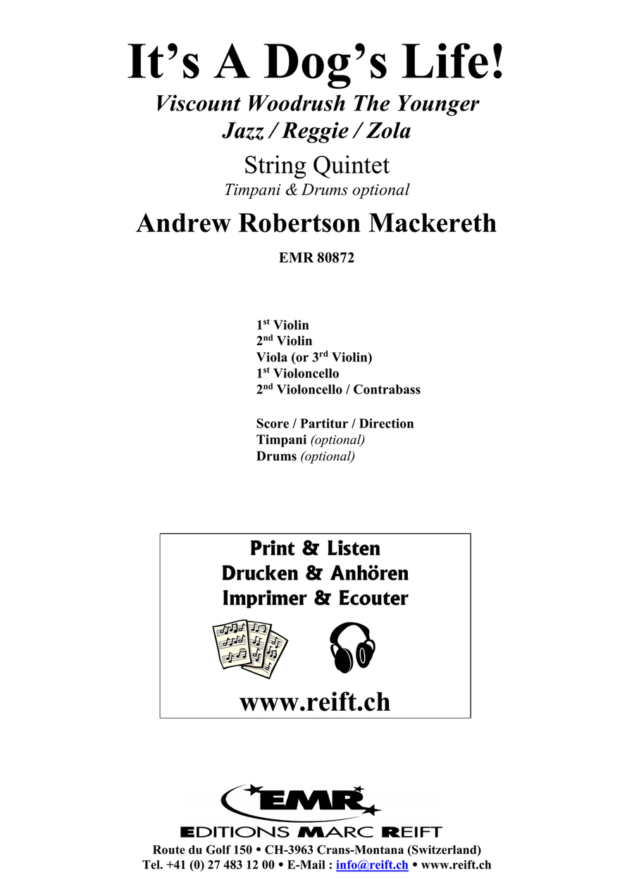 It's A Dog's Life! It's A Dog's Life! String Quintet scores gallery preview page 2