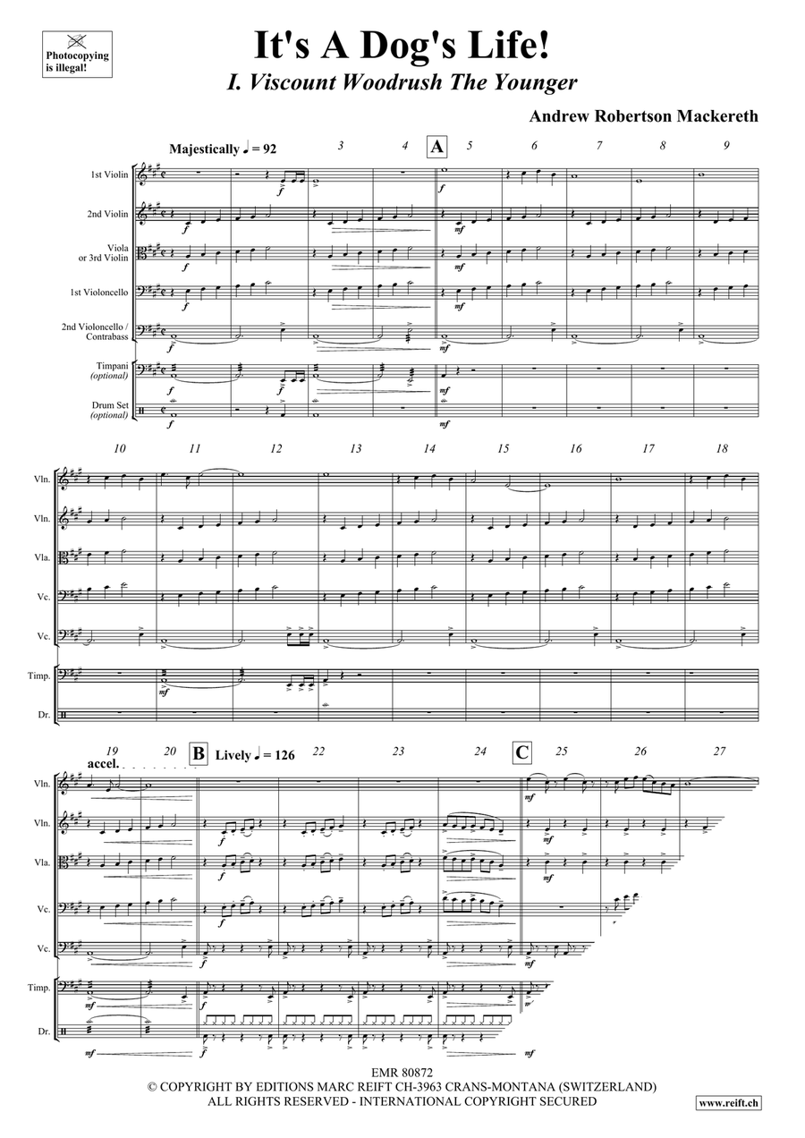 It's A Dog's Life! It's A Dog's Life! String Quintet scores gallery preview page 4