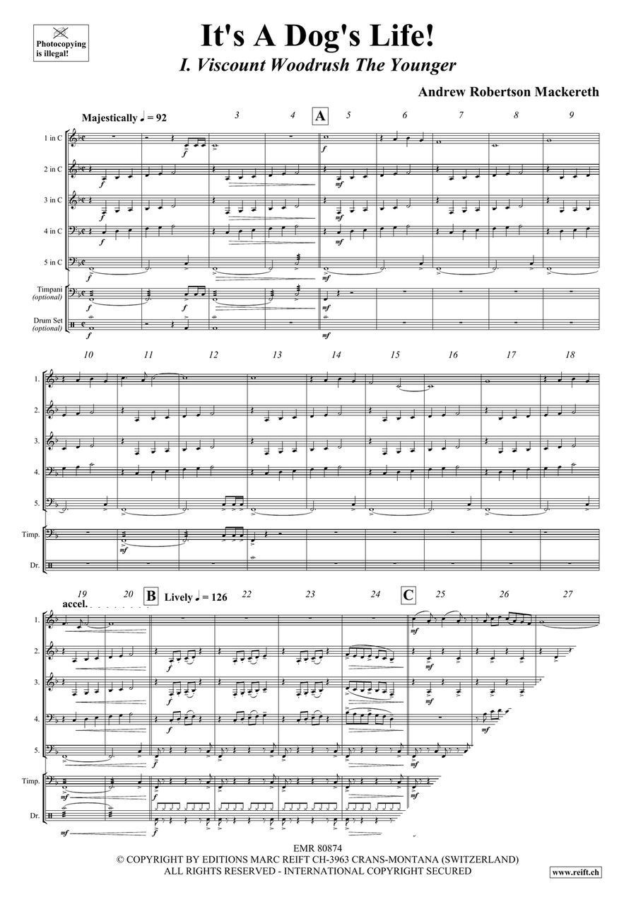 It's A Dog's Life! It's A Dog's Life! Woodwind Quintet scores gallery preview page 4