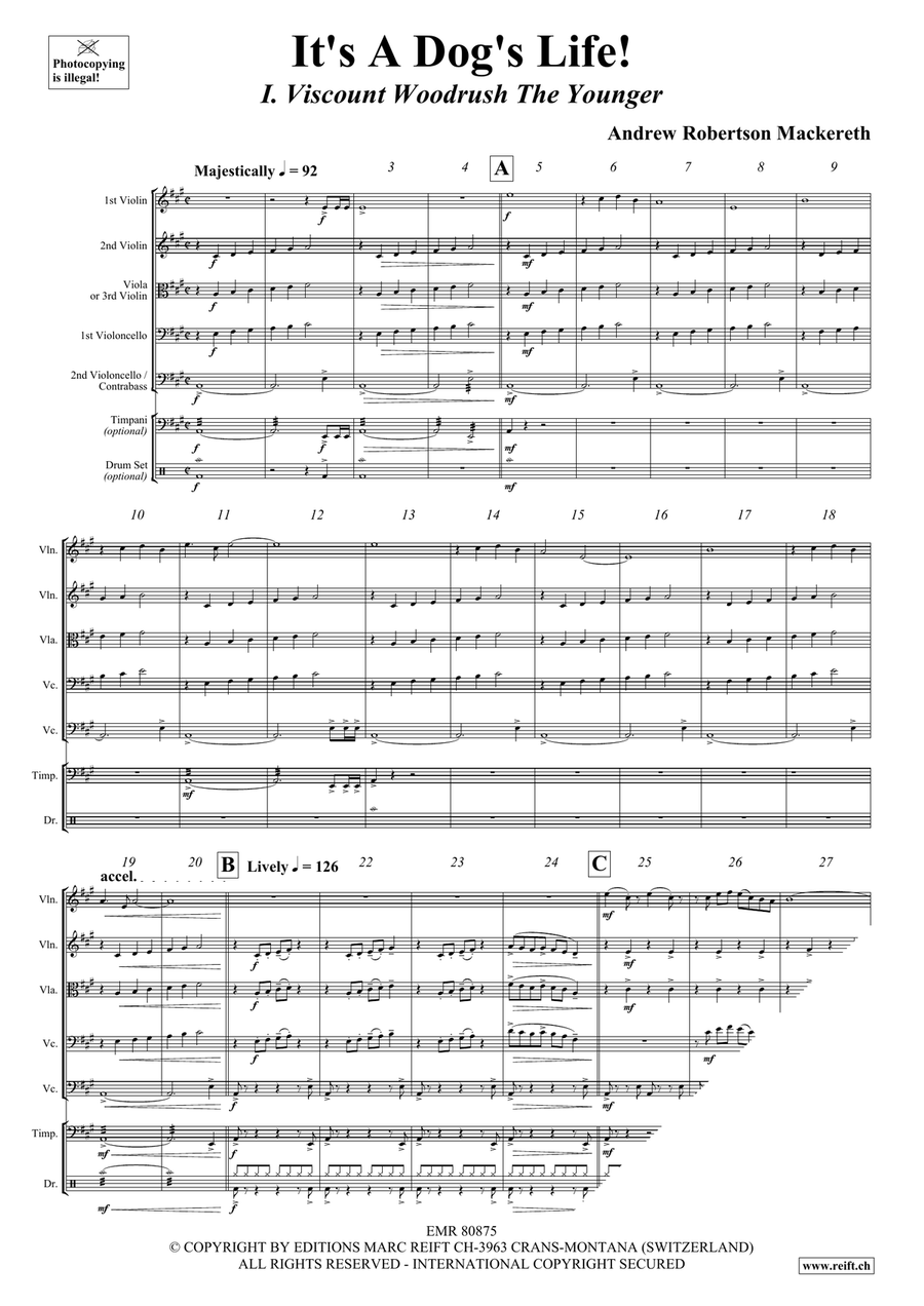 It's A Dog's Life! It's A Dog's Life! String Orchestra scores gallery preview page 4