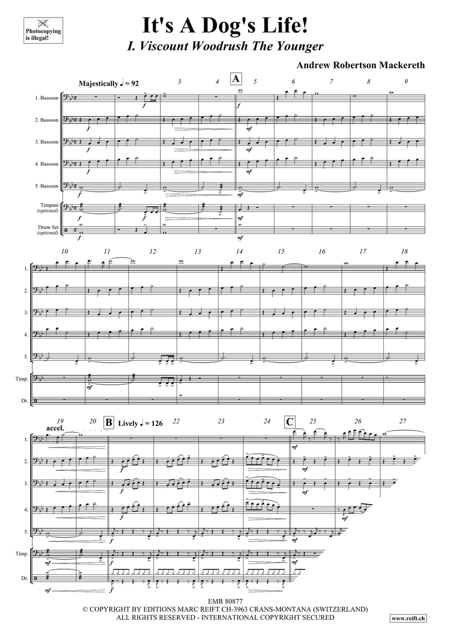 It's A Dog's Life! It's A Dog's Life! Bassoon scores gallery preview page 4