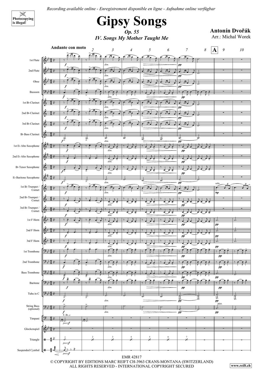 Gypsy Songs by Antonin Dvorak Concert Band - Sheet Music page 3
