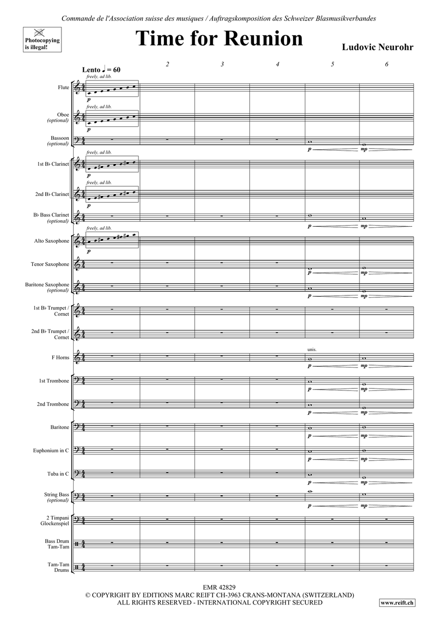 Time for Reunion Time for Reunion Concert Band scores gallery preview page 4