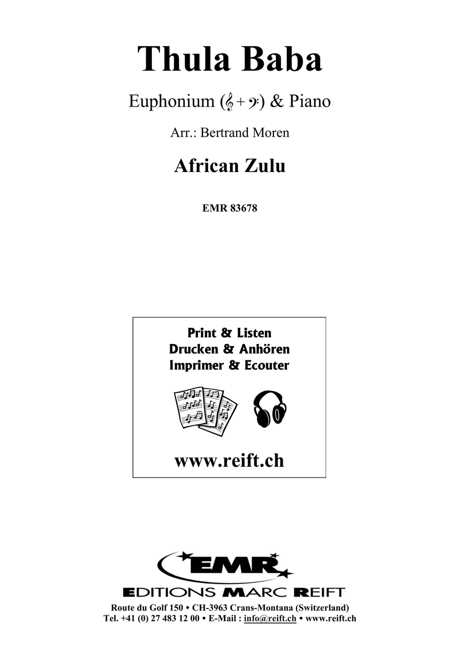 Thula Baba Thula Baba Euphonium scores gallery preview page 2
