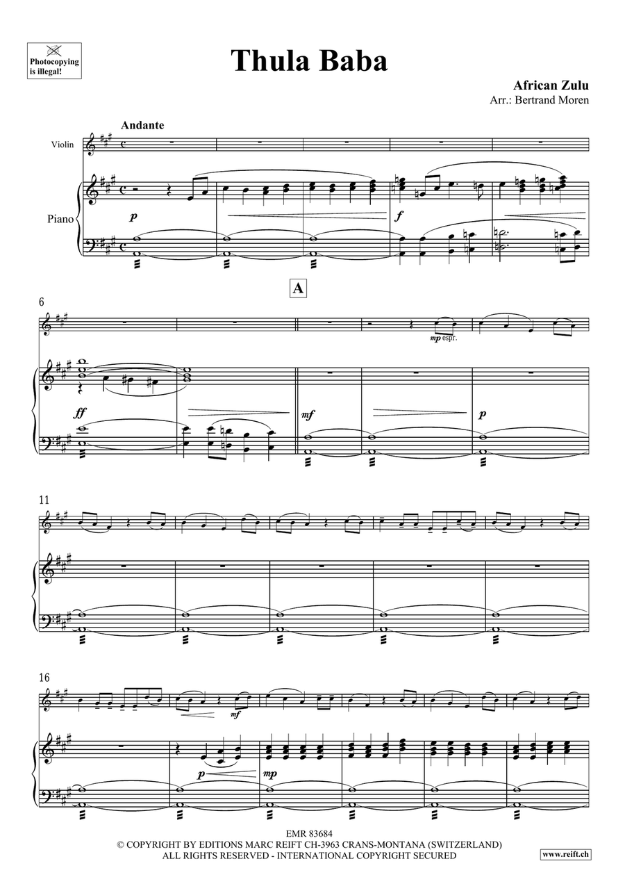 Thula Baba Thula Baba Violin Solo scores gallery preview page 3