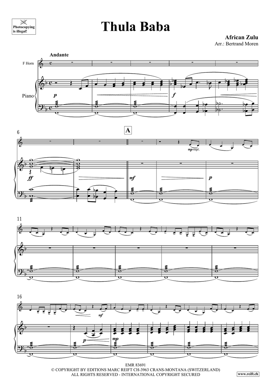 Thula Baba Thula Baba Horn scores gallery preview page 3
