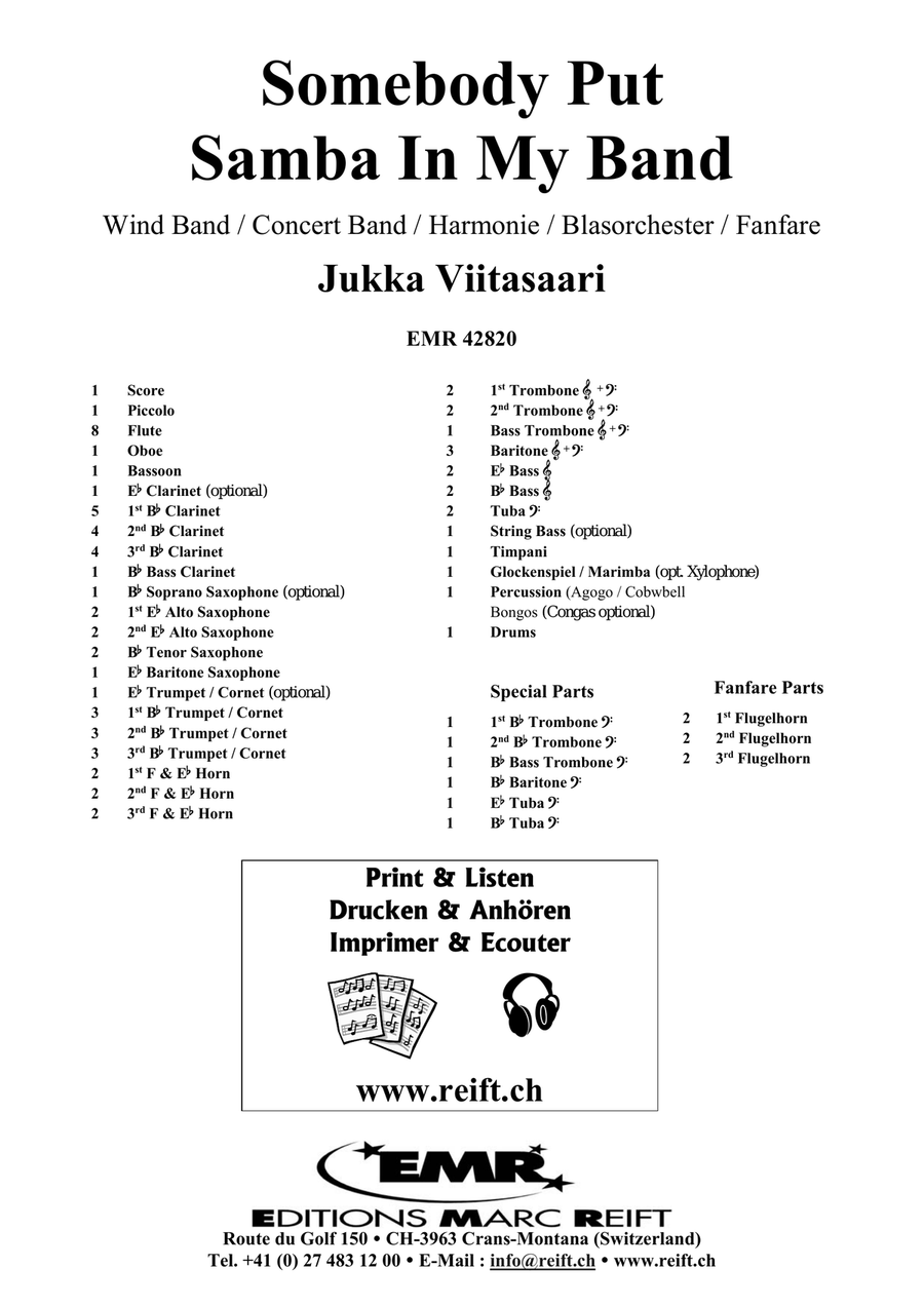 Somebody Put Samba In My Band Concert Band scores gallery preview page 2