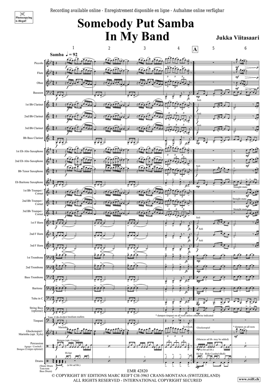 Somebody Put Samba In My Band Concert Band scores gallery preview page 4