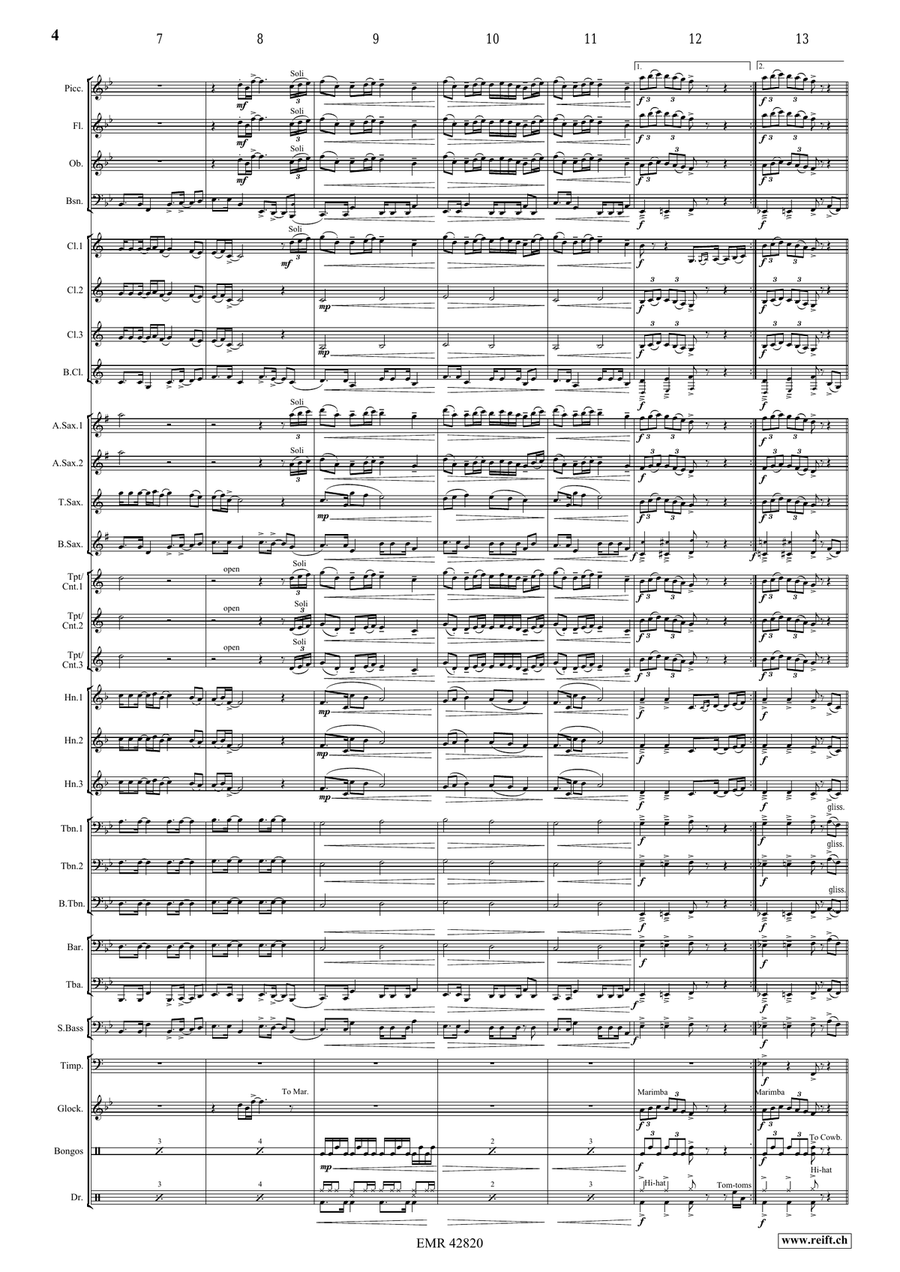 Somebody Put Samba In My Band Concert Band scores gallery preview page 5