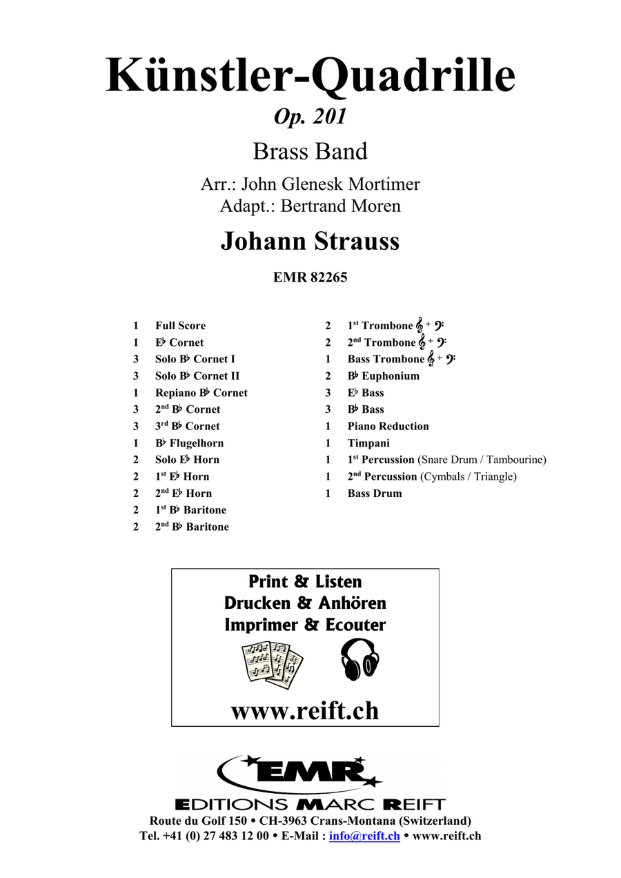 Künstler-Quadrille Künstler-Quadrille Brass Band scores gallery preview page 2