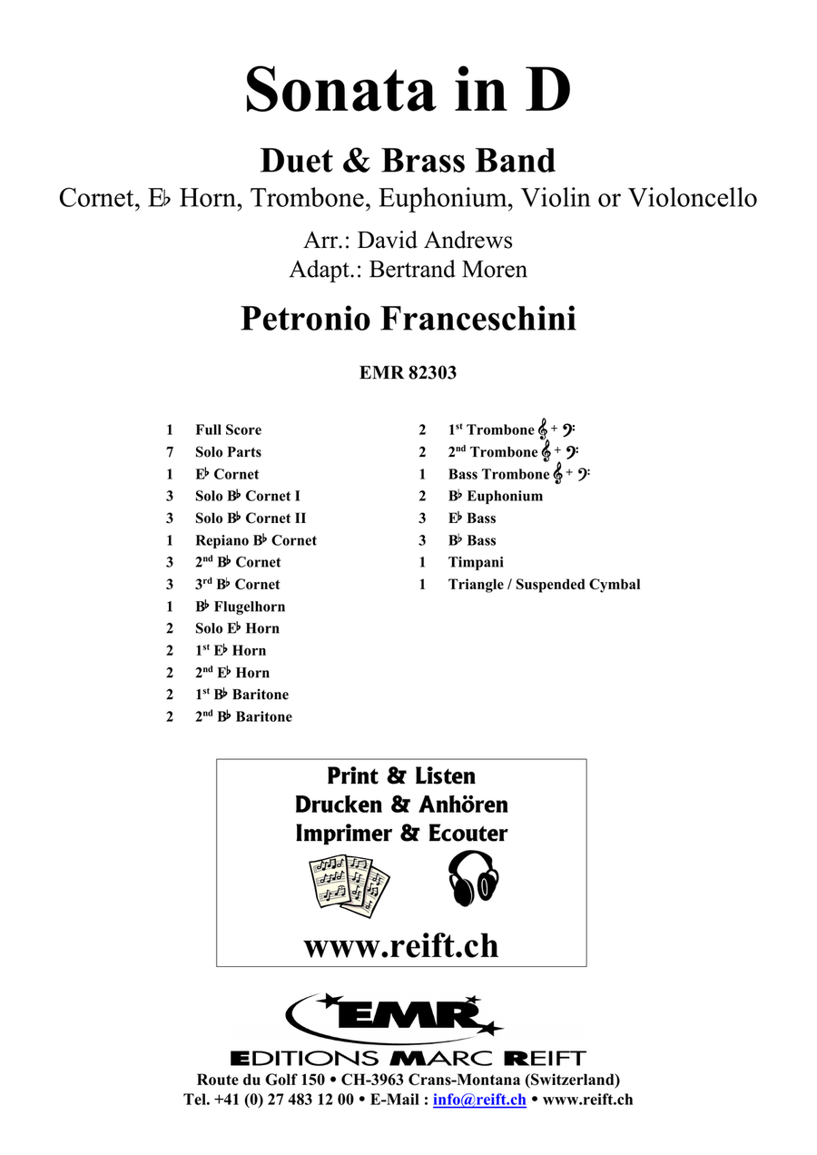 Sonata in D Sonata in D Brass Band scores gallery preview page 2
