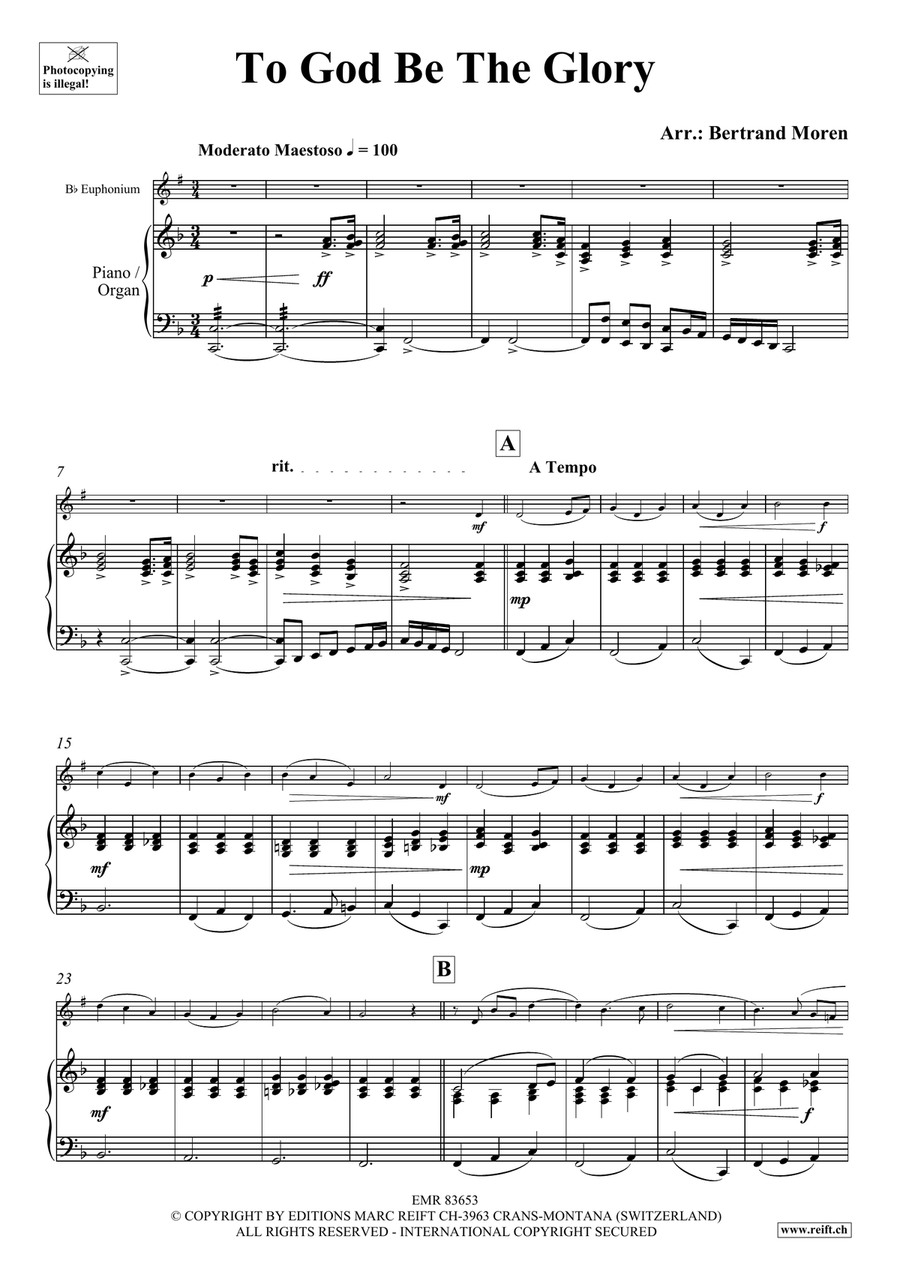 To God Be The Glory To God Be The Glory Euphonium scores gallery preview page 3