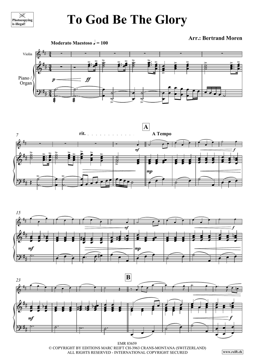 To God Be The Glory To God Be The Glory Violin Solo scores gallery preview page 3