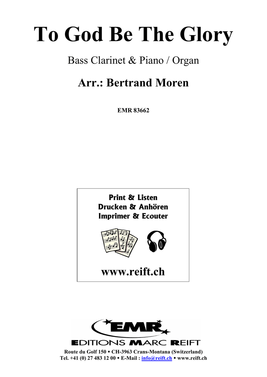 To God Be The Glory To God Be The Glory Bass Clarinet scores gallery preview page 2