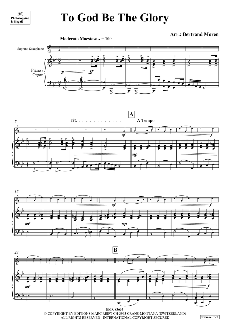 To God Be The Glory To God Be The Glory Soprano Saxophone scores gallery preview page 3