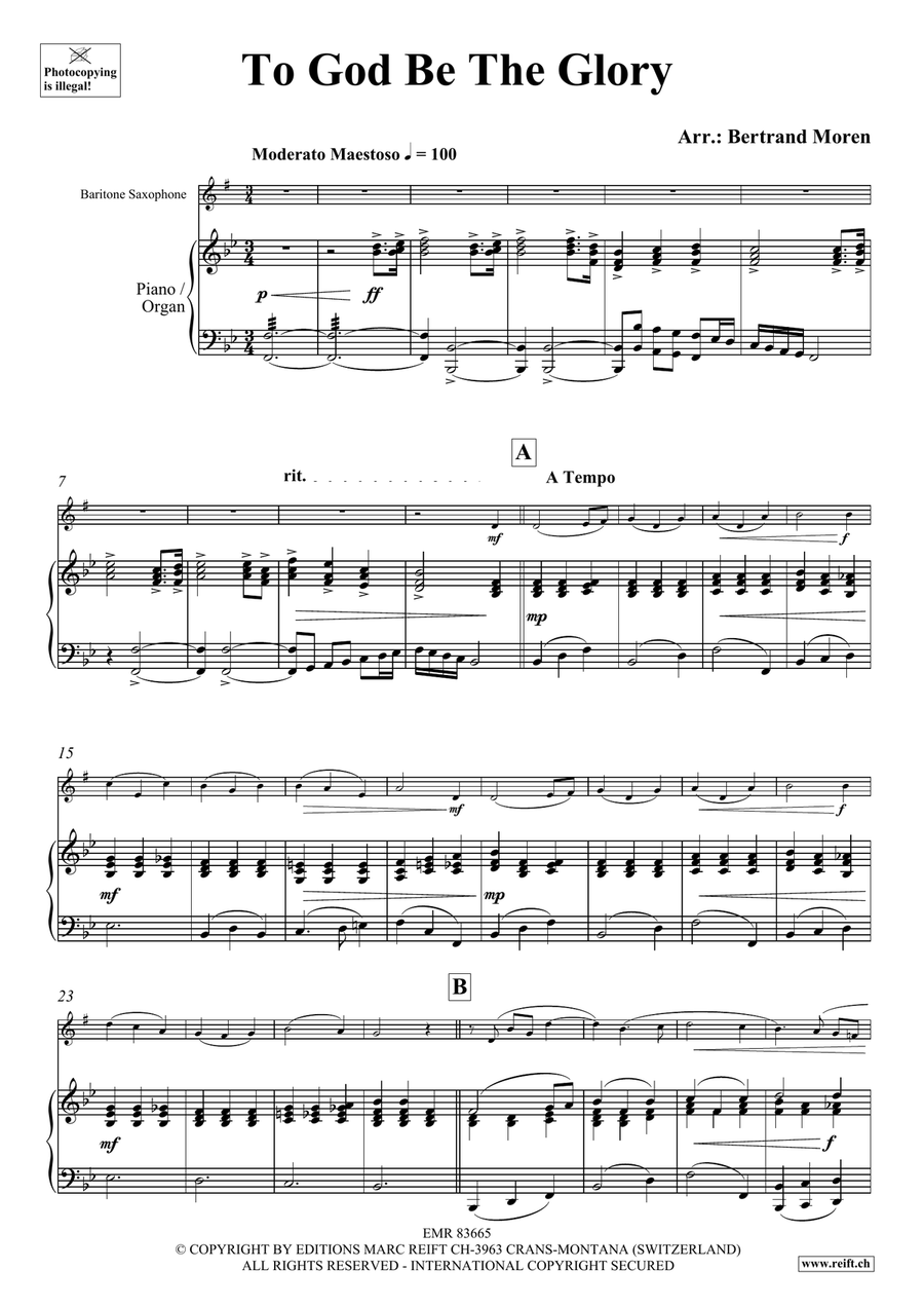 To God Be The Glory To God Be The Glory Baritone Saxophone scores gallery preview page 3