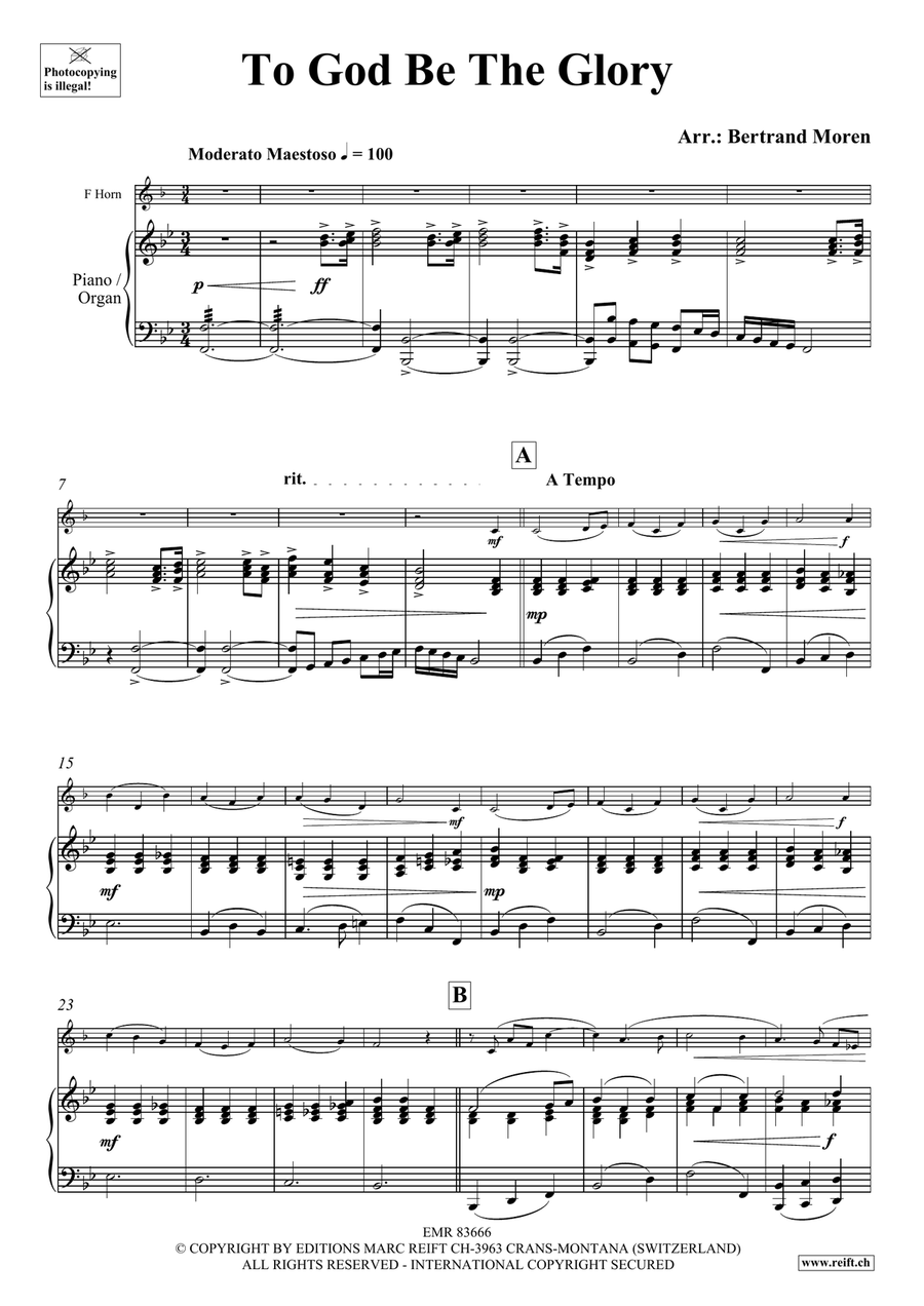 To God Be The Glory To God Be The Glory Horn scores gallery preview page 3
