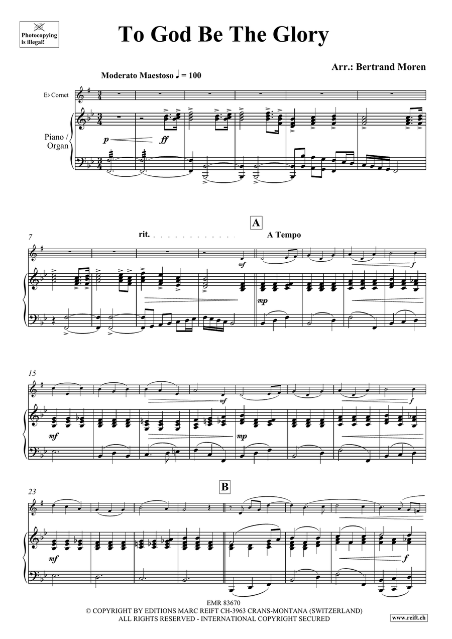 To God Be The Glory To God Be The Glory Cornet scores gallery preview page 3