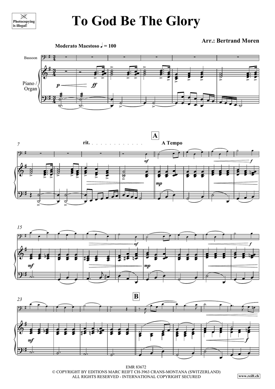 To God Be The Glory To God Be The Glory Bassoon Solo scores gallery preview page 3