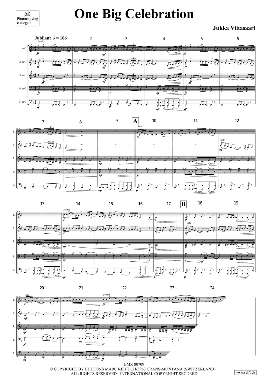 One Big Celebration One Big Celebration Score scores gallery preview page 4