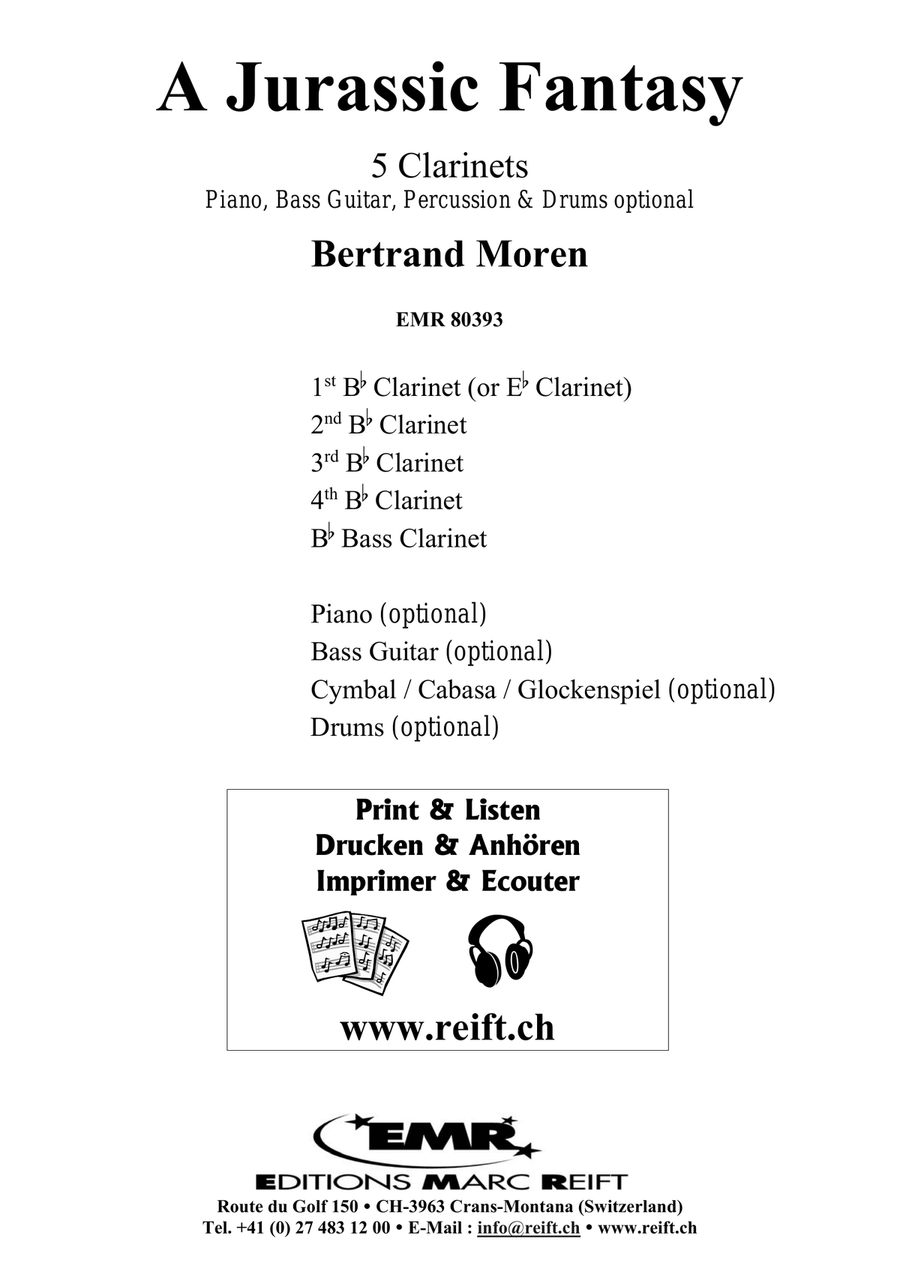 A Jurassic Fantasy A Jurassic Fantasy Clarinet Quintet scores gallery preview page 2
