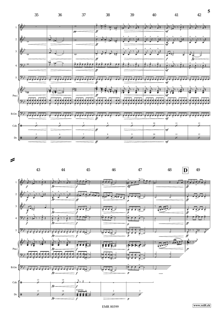 A Jurassic Fantasy A Jurassic Fantasy Woodwind Quintet scores gallery preview page 6