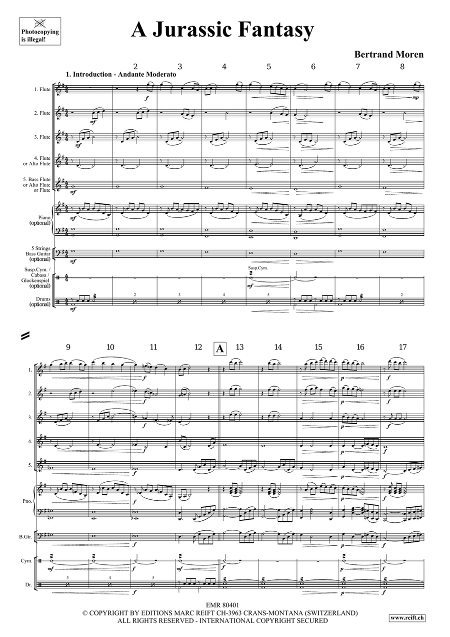 A Jurassic Fantasy A Jurassic Fantasy Flute scores gallery preview page 4