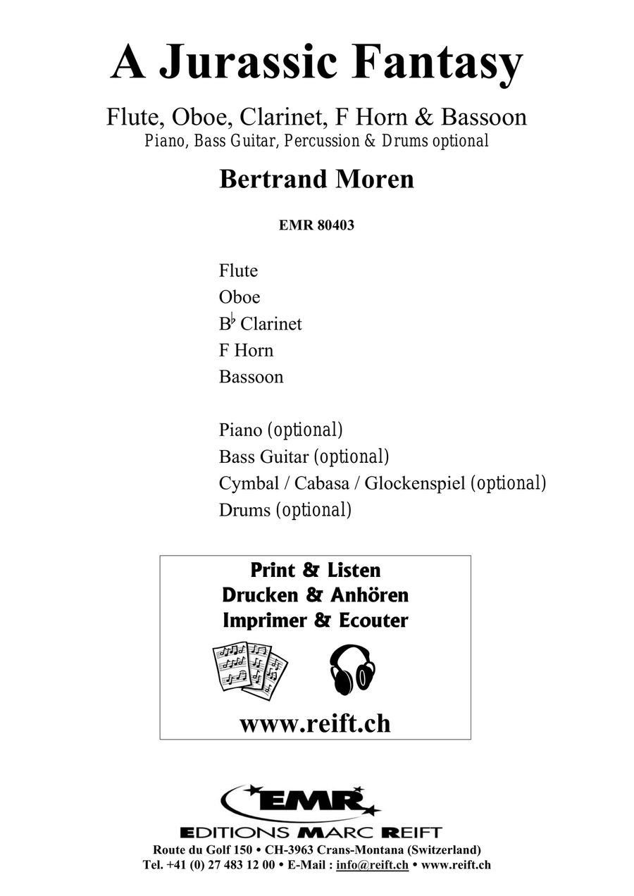 A Jurassic Fantasy A Jurassic Fantasy Woodwind Quintet scores gallery preview page 2