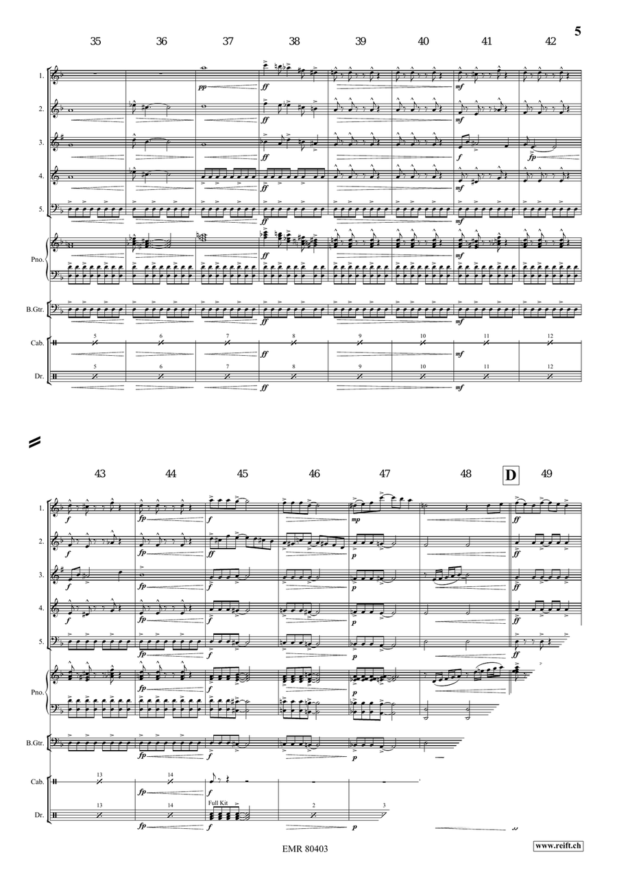 A Jurassic Fantasy A Jurassic Fantasy Woodwind Quintet scores gallery preview page 6