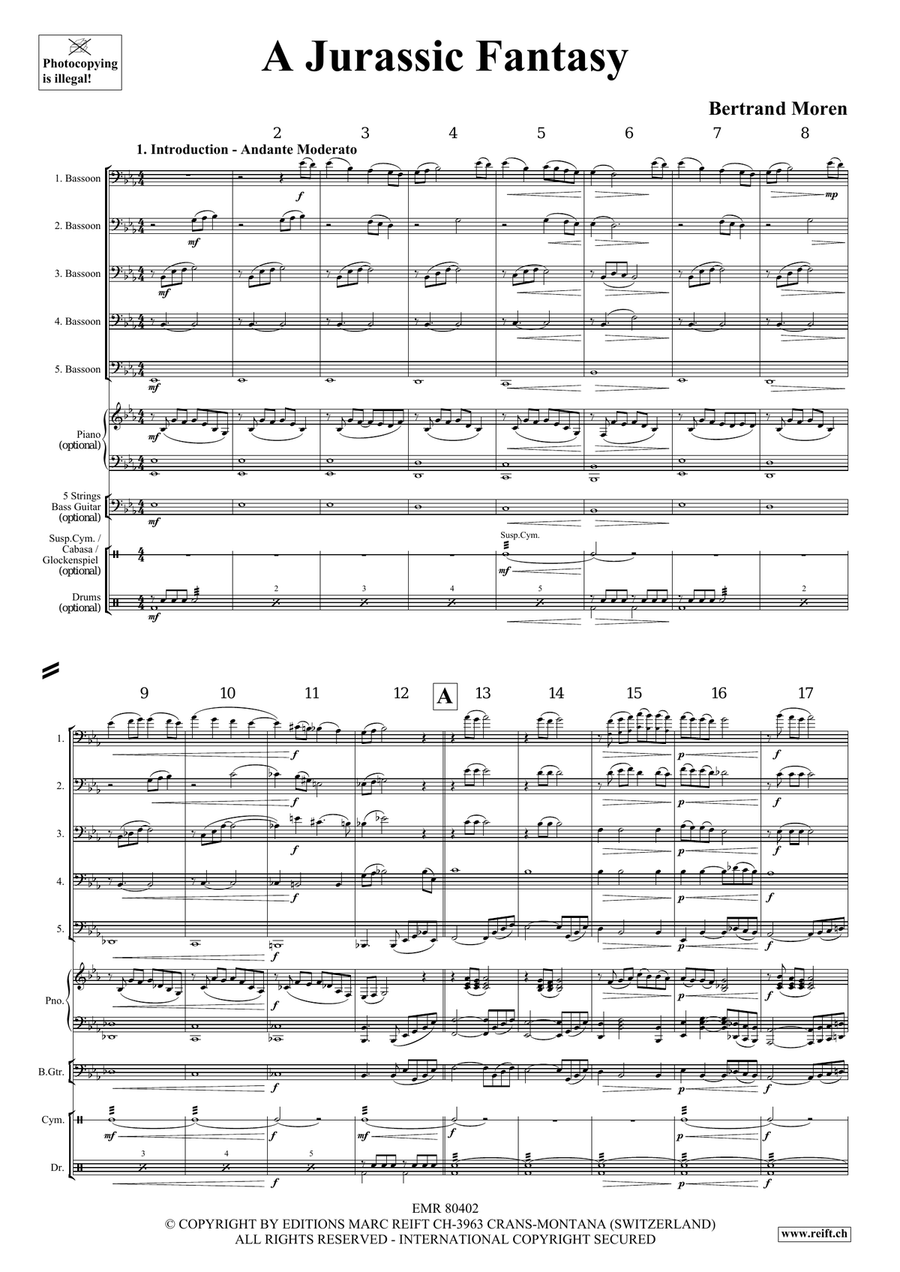A Jurassic Fantasy A Jurassic Fantasy Bassoon scores gallery preview page 4