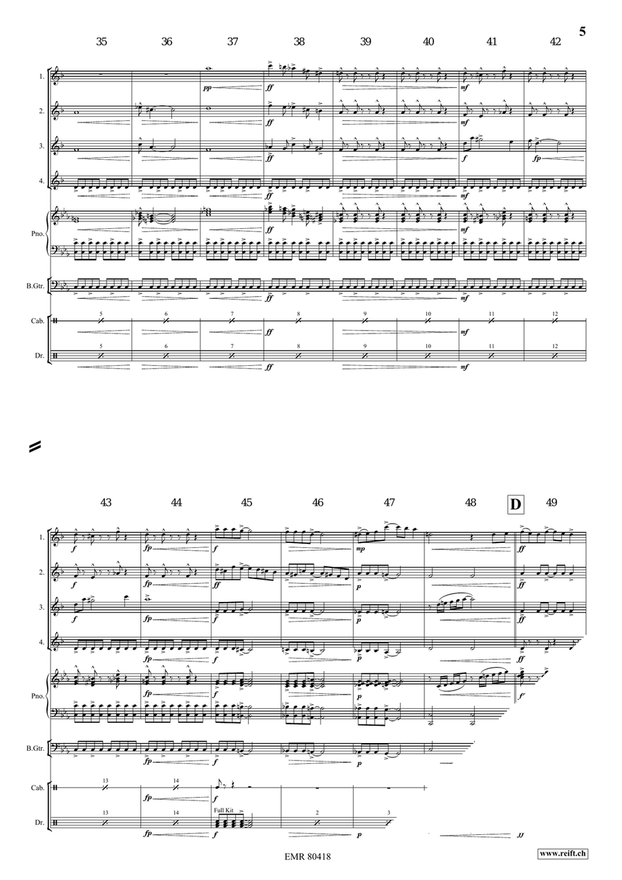 A Jurassic Fantasy A Jurassic Fantasy Euphonium Quartet scores gallery preview page 6