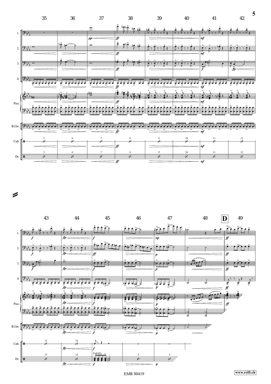 A Jurassic Fantasy A Jurassic Fantasy Tuba Quartet scores gallery preview page 6
