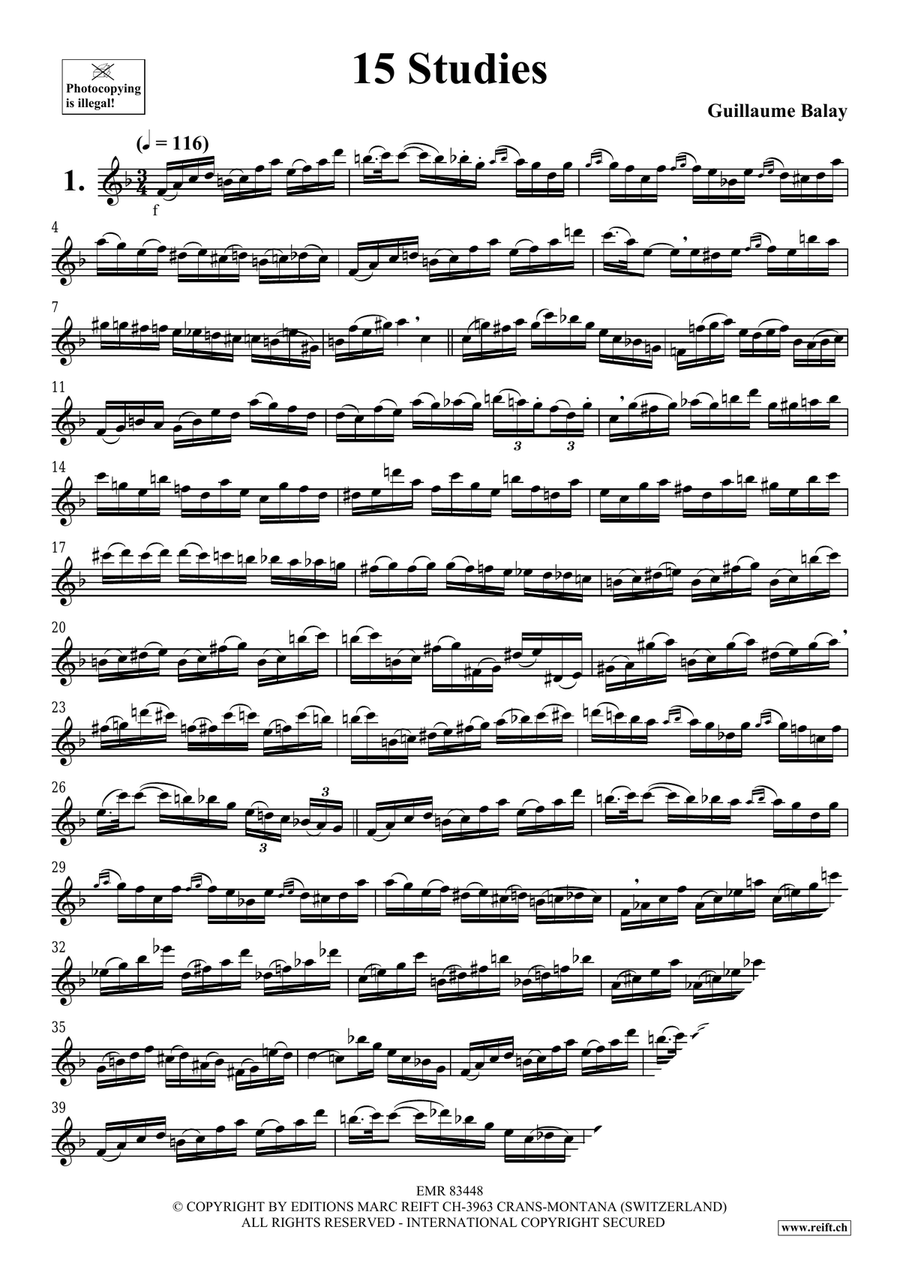 15 Studies 15 Studies Flute Solo scores gallery preview page 3