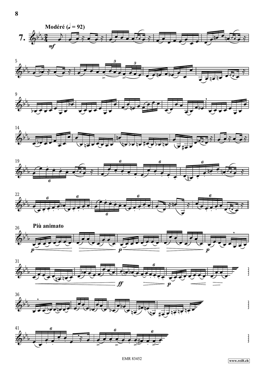 15 Studies 15 Studies Bass Clarinet scores gallery preview page 9